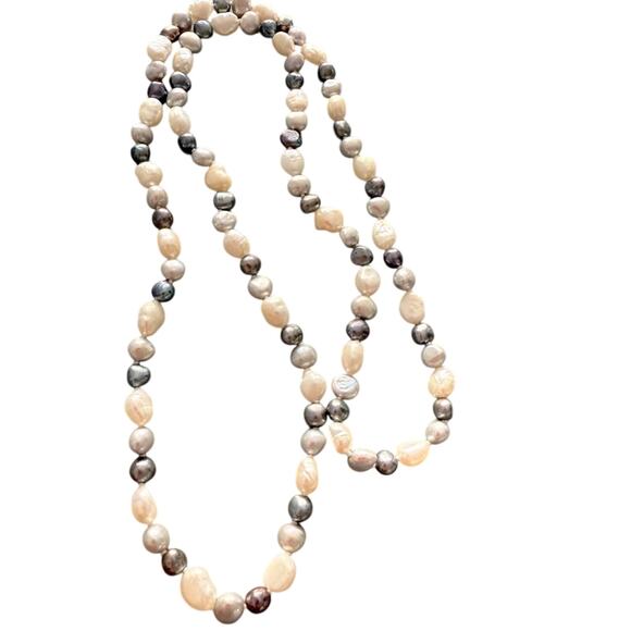 Multi Colored Pearl Necklace - Picture 1 of 9